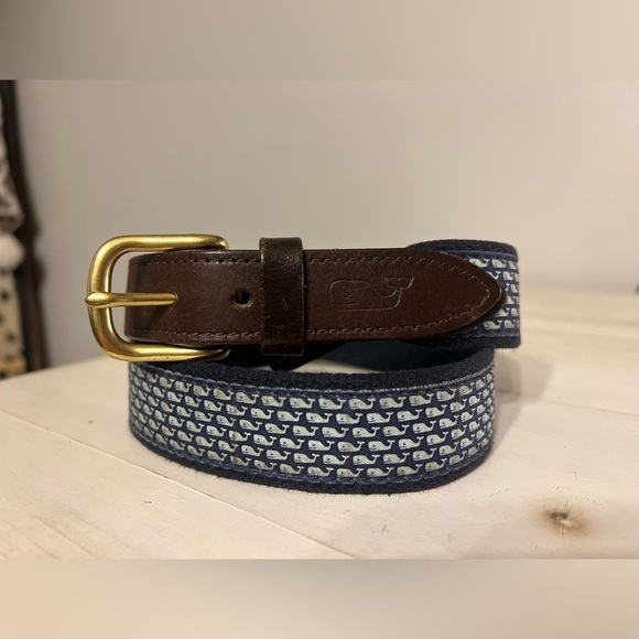 Vineyard Whale Canvas Club Belt Size 30 - Picture 1 of 5